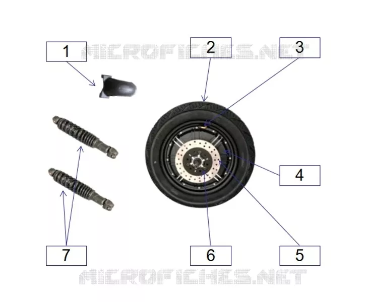 MOTOR / AMORTECEDOR TRASEIRO