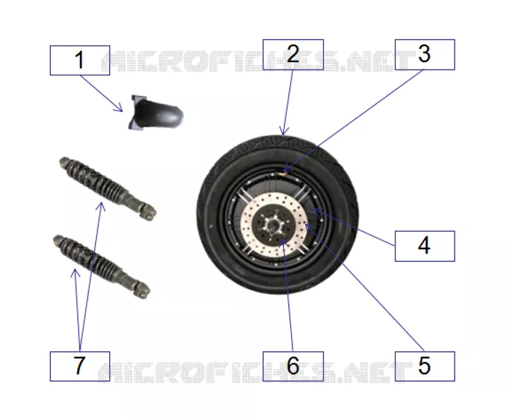 MOTOR / AMORTECEDOR TRASEIRO