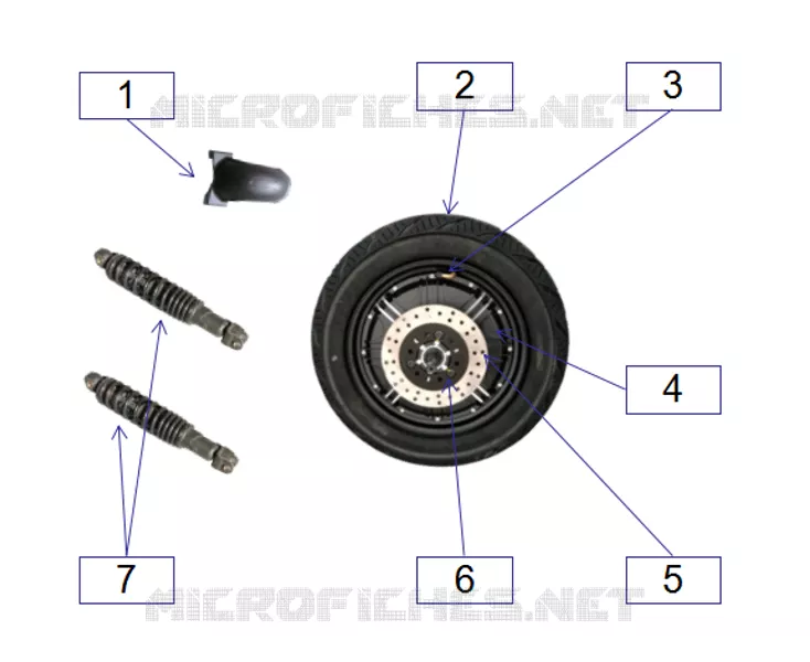 MOTOR / AMORTECEDOR TRASEIRO