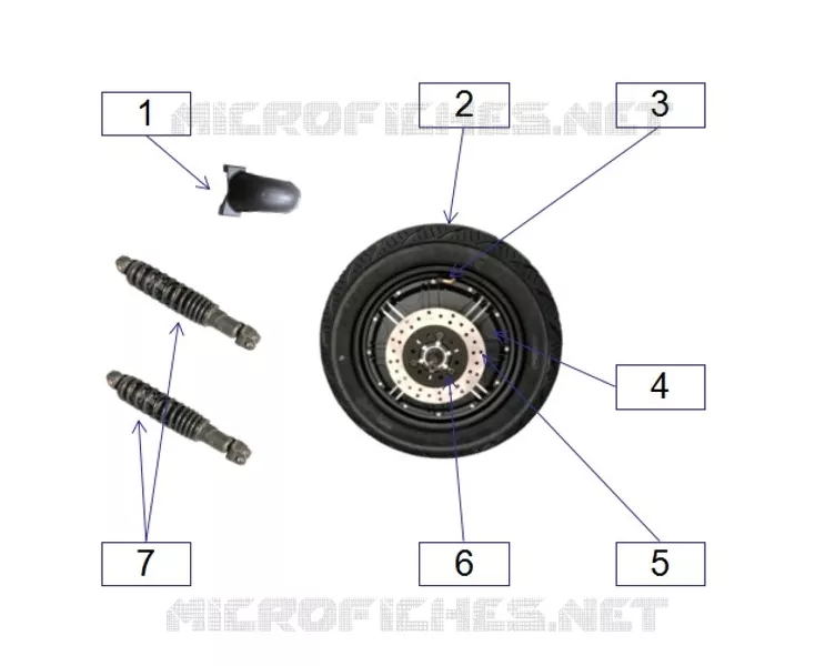 MOTOR / AMORTECEDOR TRASEIRO