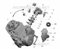 MOTOR / INJEÇÃO / PEDAL DE ENGRENAGEM