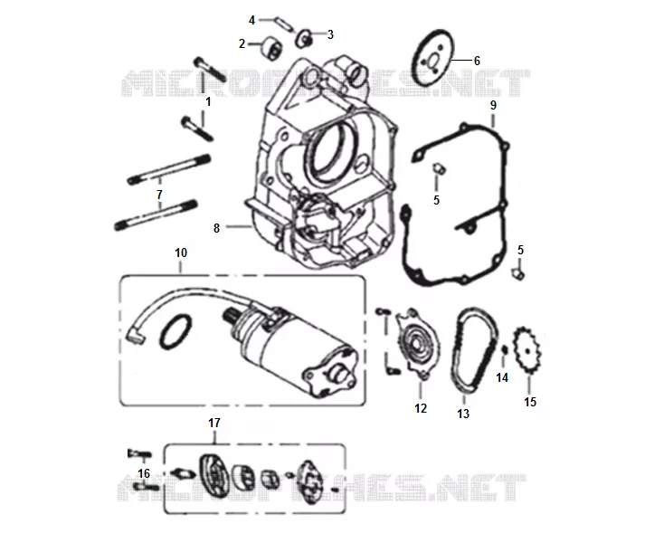BOMBA DE ÓLEO / MOTOR DE ARRANQUE / CARTER DIREITA